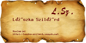 Lászka Szilárd névjegykártya