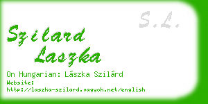 szilard laszka business card