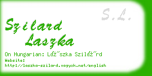 szilard laszka business card
